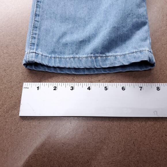 Denim Coveralls Women M Light Blue Button Up Roll Sleeve Utility Casual Trendy - Picture 9 of 13